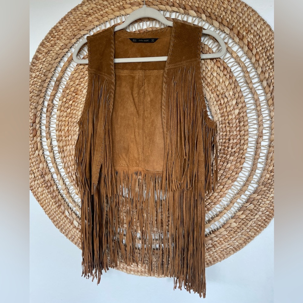 Zara Fringe Leather Vest